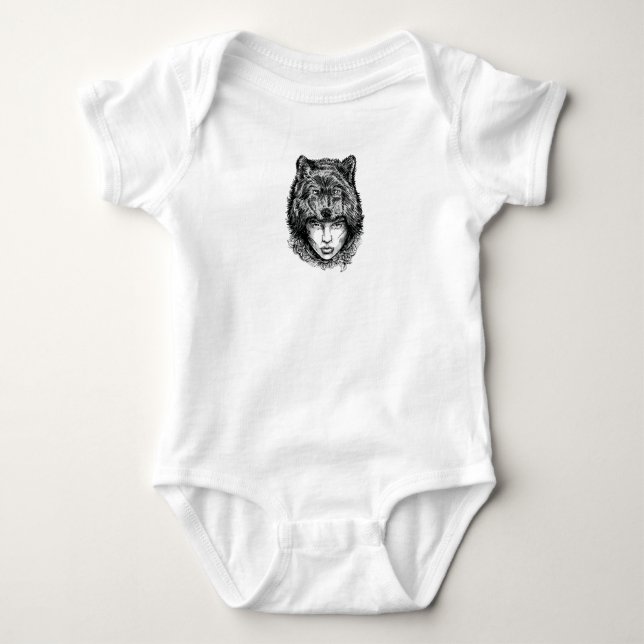 Lone Wolf Baby Bodysuit (Front)