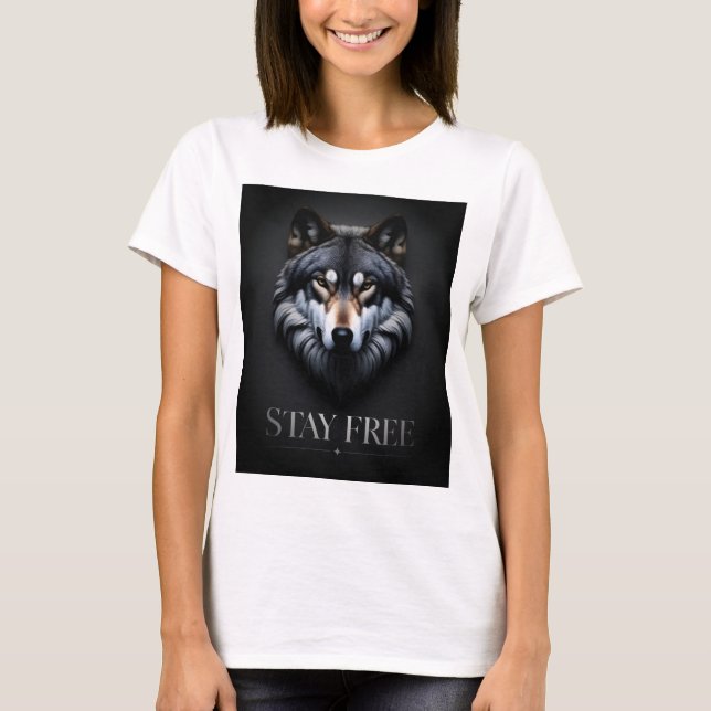 Lone Wolf Design - Stay Free T-Shirt (Front)