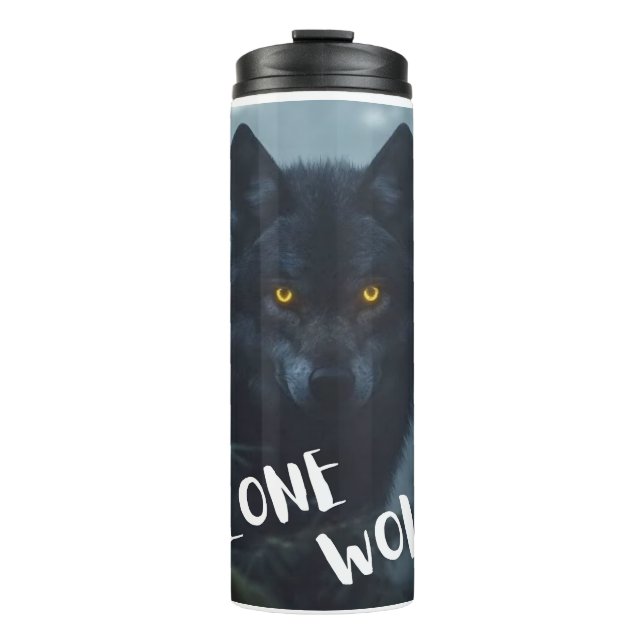 LONE wolf design Thermal Tumbler (Front)
