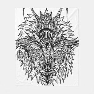 Lone Wolf Fleece Blanket