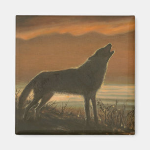 Lone wolf holwing magnet