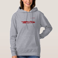 Lone Wolf Hoodie in Grey and Red