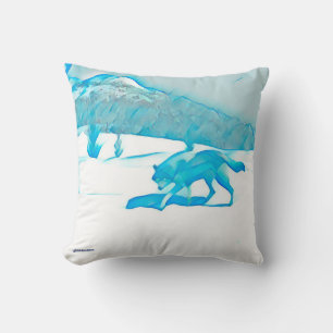 Lone Wolf In WInter Cushion