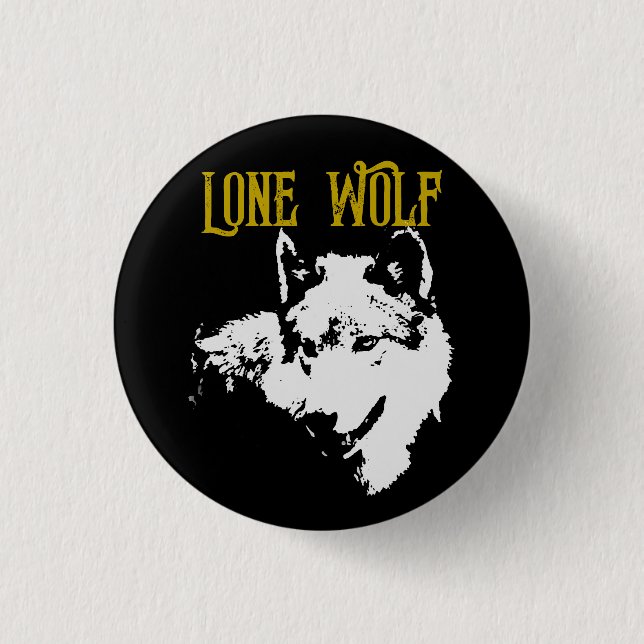 Lone Wolf Male Sigma Modern Minimalist 3 Cm Round Badge (Front)