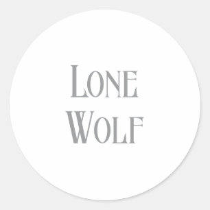 Lone Wolf Male Sigma Modern Minimalist Classic Round Sticker