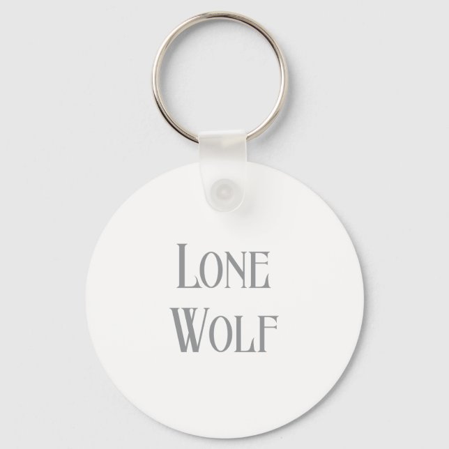 Lone Wolf Male Sigma Modern Minimalist Key Ring (Front)