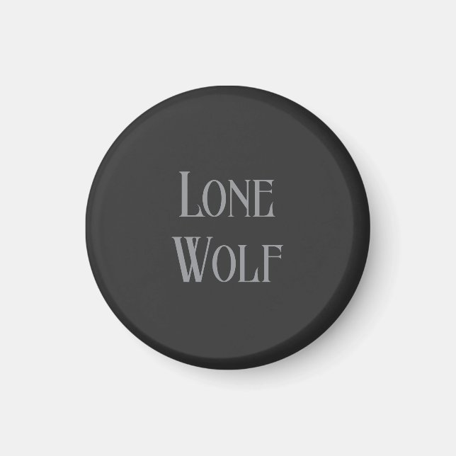Lone Wolf Male Sigma Modern Minimalist Magnet (Front)
