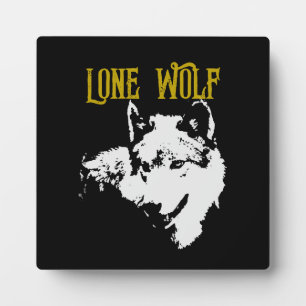 Lone Wolf Male Sigma Modern Minimalist Plaque