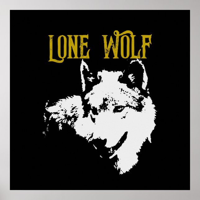 Lone Wolf Male Sigma Modern Minimalist Poster (Front)