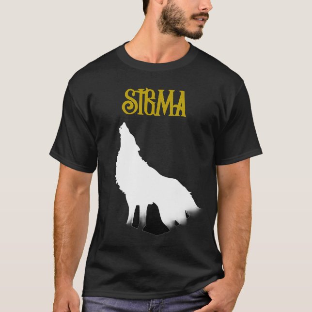 Lone Wolf Male Sigma Modern Minimalist T-Shirt (Front)