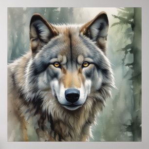 Lone Wolf Motivational Inspirational Art Poster