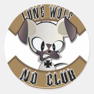 Lone Wolf No Club Classic Round Sticker