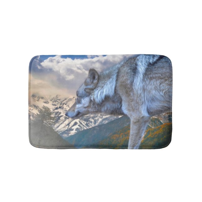 LONE WOLF OVERLORD OF FREEDOM BATH MAT (Front)