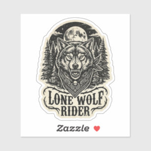 Lone Wolf Rider Bandanna Full Moon Biker