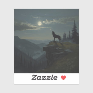 Lone Wolf Under the Moon – A Timeless Painting