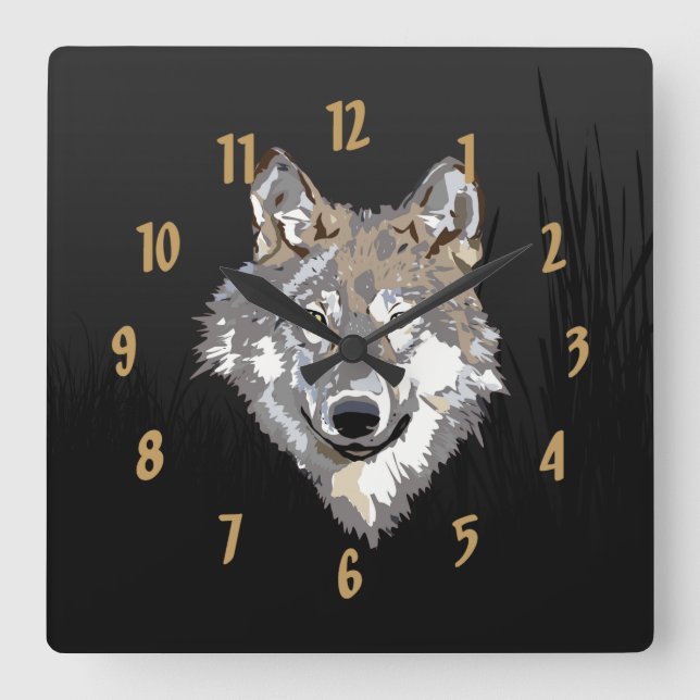 Lone Wolf Wall Clock (Front)