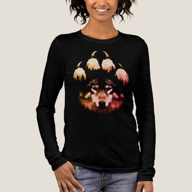 Lone Wolf. Wild Soul Tri-Blend Shirt (Front)