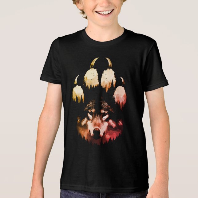 Lone Wolf. Wild Soul Tri-Blend Shirt (Front)