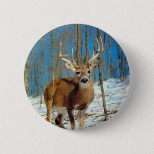 Loneley Reindeer 6 Cm Round Badge