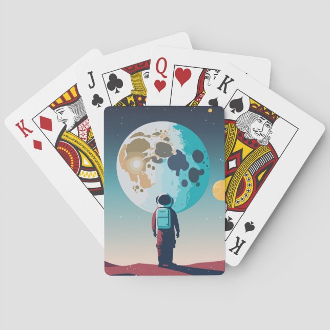 Lonely Astronaut Playing Cards (Back)