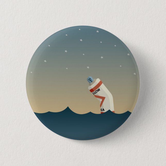 Lonely Buoy 6 Cm Round Badge (Front)