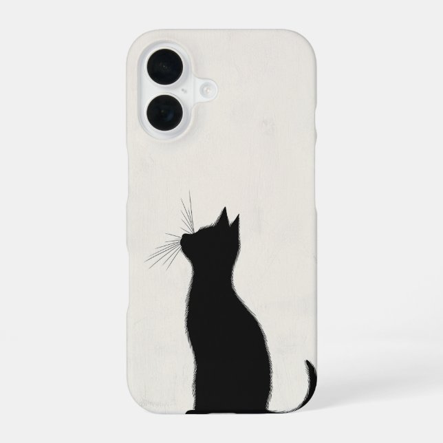 Lonely Cat Reflections iPhone 16 Case (Back)