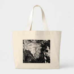 Lonely Doll Head Large Tote Bag