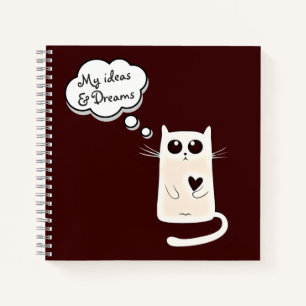 Lonely Hearts Cats Cute Notebook