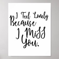Lonely i miss you quote saying