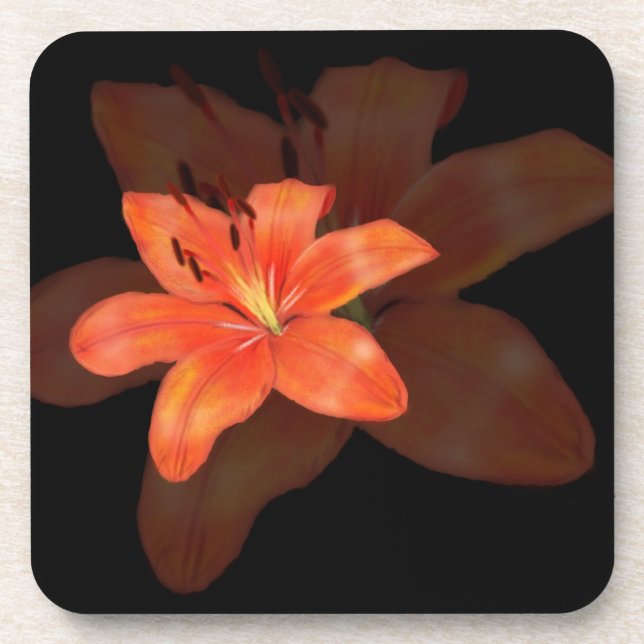 Lonely Lily Plastic Coaster (Front)