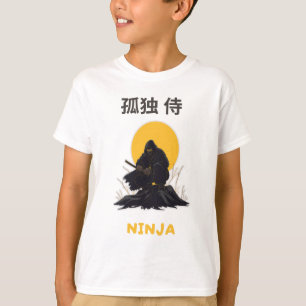Lonely Ninja Samurai Art Design T-Shirt