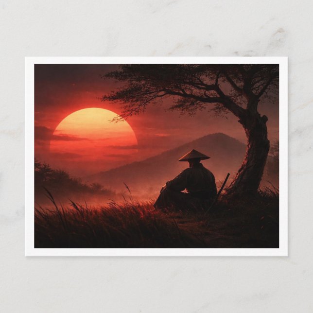 Lonely samurai. Postcard (Front)