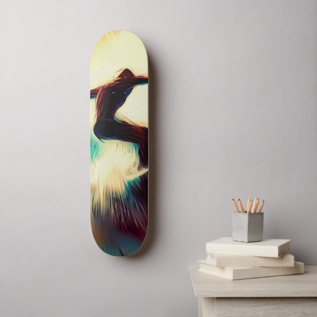 LONELY SURFER SKATEBOARD (Wall Art)
