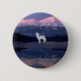 Lonely Wolf 6 Cm Round Badge