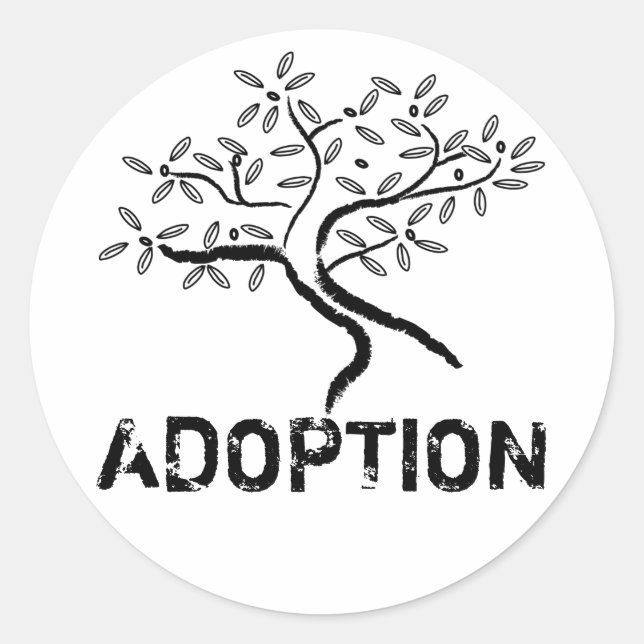 lonelytree, ADOPTION Classic Round Sticker (Front)