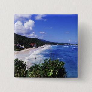 Long Bay, Port Antonio, Jamaica 15 Cm Square Badge