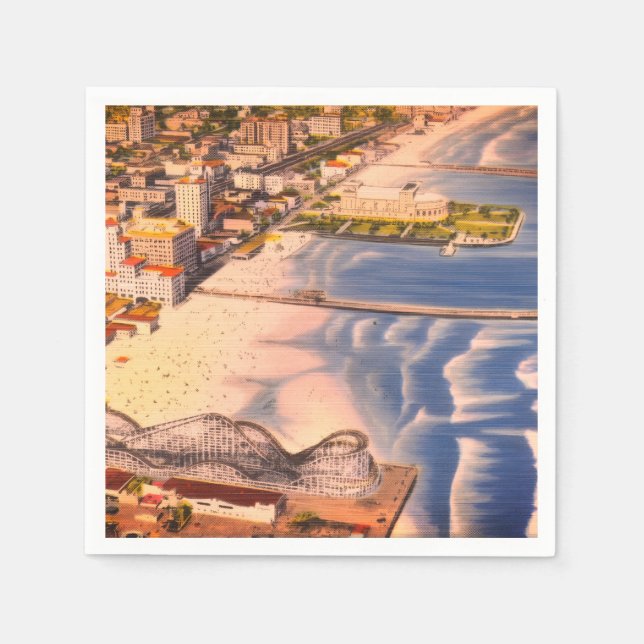 Long Beach, CA Boardwalk (California Dream) Napkin (Front)