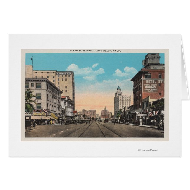 Long Beach, CA - Ocean Boulevard View (Front Horizontal)