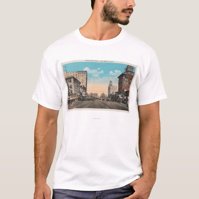 Long Beach, CA - Ocean Boulevard View T-Shirt (Front)