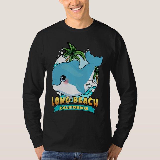LONG BEACH CALIFORNIA Cute Baby Dolphin Souvenir T-Shirt (Front)