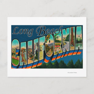 Long Beach, California - Large Letter Scenes Postcard
