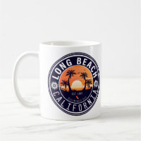 Long Beach California Retro Sunset Souvenirs 80s