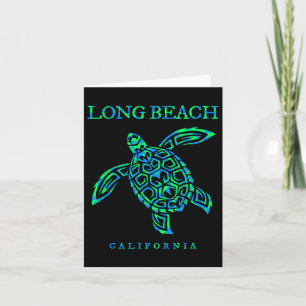 Long Beach California Sea Turtle Boys Girls Toddle Card
