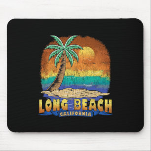 Long Beach California Vintage Distressed Souvenir Mouse Pad
