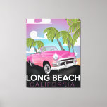Long Beach California vintage travel poster Canvas Print<br><div class="desc">Long Beach California vintage travel poster. A Classic Californian,  Long Beach auto poster.</div>