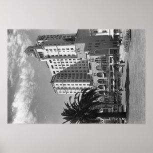 Long Beach, California Wilton Hotel Photograph Poster