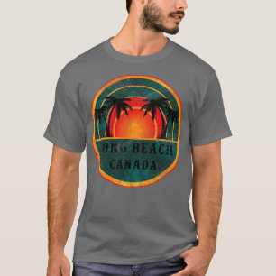 Long Beach Canada Beach Vintage Retro Sunset T-Shirt