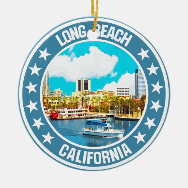 Long Beach                                         Ceramic Tree Decoration (Front)