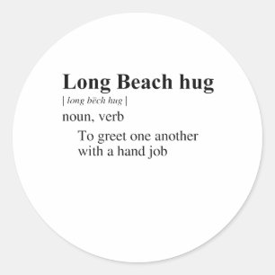 LONG BEACH HUG CLASSIC ROUND STICKER