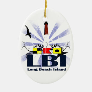 Long Beach Island. Ceramic Tree Decoration